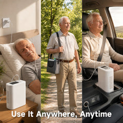 2026 New Small 1-8L Continuous&Pulse Flow Portable Oxygen Concentrator with 5.5 Hours Battery POC-08