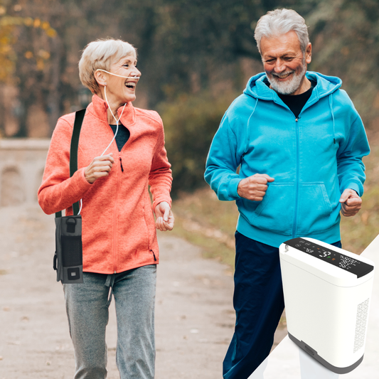 Small Portable 1-10L Continuous&Pulse Flow Oxygen Concentrator With 5.5 Hours Battery 24/7 Work For Trip Travel Use POC-10