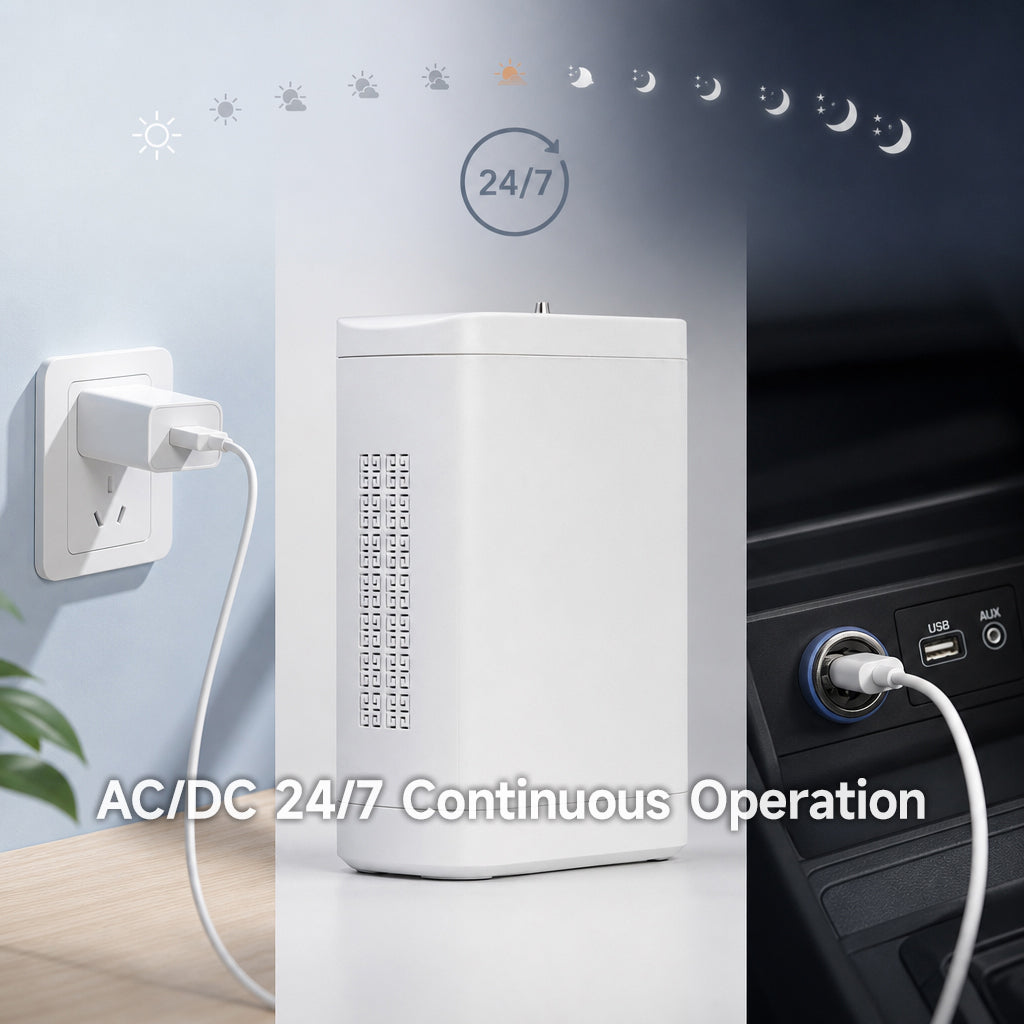 2026 New Small 1-8L Continuous&Pulse Flow Portable Oxygen Concentrator with 5.5 Hours Battery POC-08