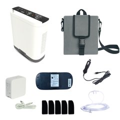 1-10L Continuous and Pulse Flow Small Portable Oxygen Concentrator with 5 Hours Battery Low Noise Work All Night POC-10