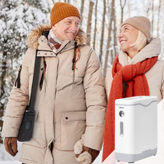 Small Size 1-5L&90% Adjustable Continuous Flow Portable Oxygen Concentrator For Travel HCN-5B