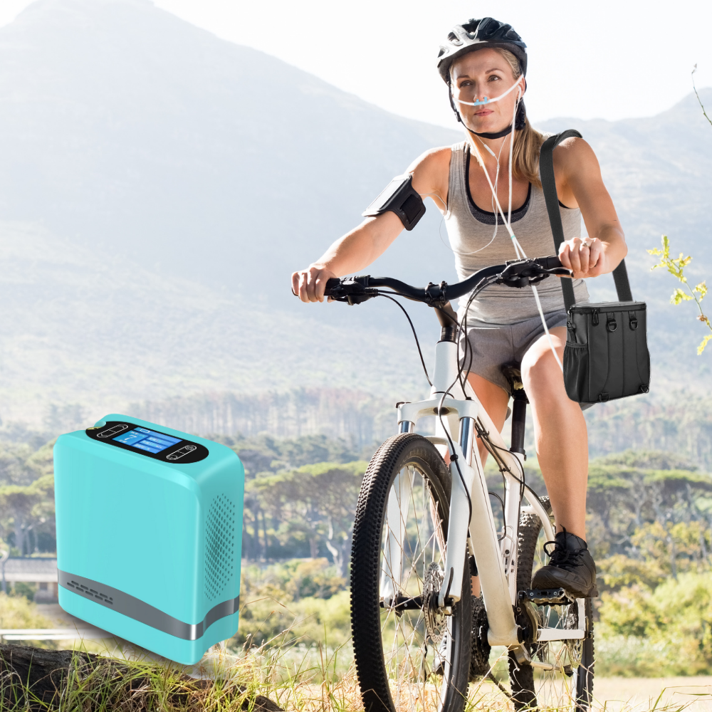 1-7L Adjustable Pulse Portable Oxygen Concentrator With 96% Purity Working All Night For Travel Use 1006S