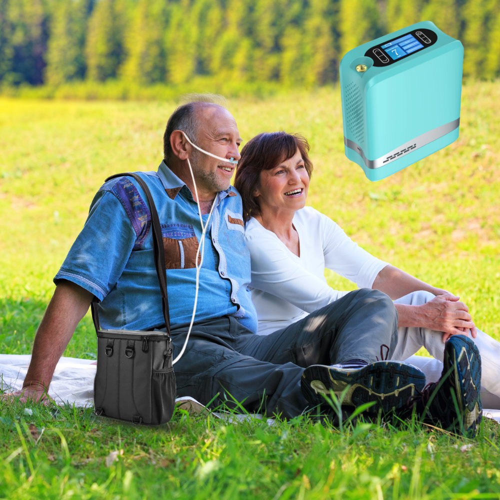 Low Noise 7L Portable Oxygen Concentrator with 5 Hours Rechargeable Battery For Travel Use 1006S