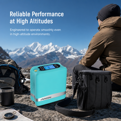 Lightweight Mini Size Quiet 1-7L Adjustable Pulse Portable Oxygen Concentrator With Carry Bag and 5 Hours Battery For Travel Use 96% Purity 1006S