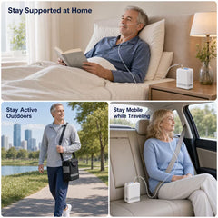 1-7L Adjustable Portable 4 Hours Battery Oxygen Concentrator with 90% High Purity - 1007S