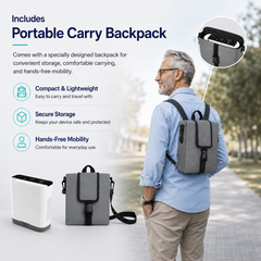 1-10L Continuous and Pulse Flow Small Portable Oxygen Concentrator with 5 Hours Battery Low Noise Work All Night POC-10