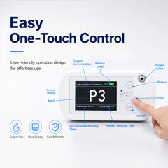 2026 New Small 1-8L Continuous&Pulse Flow Portable Oxygen Concentrator with 5.5 Hours Battery POC-08