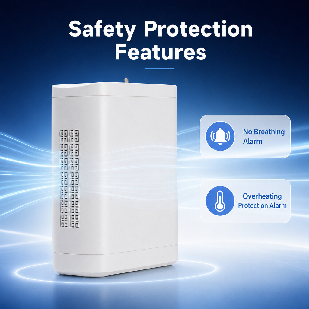 2026 New Small 1-8L Continuous&Pulse Flow Portable Oxygen Concentrator with 5.5 Hours Battery POC-08