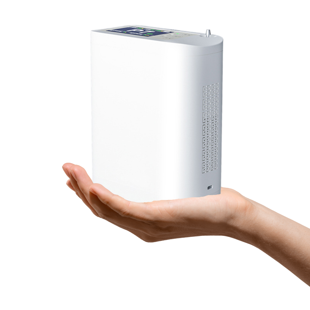 New Arrival Small Portable 1-8L Continuous& Pulse Flow Oxygen Concentrator With 5.5 Hours Battery Work Continuously All Night POC-08