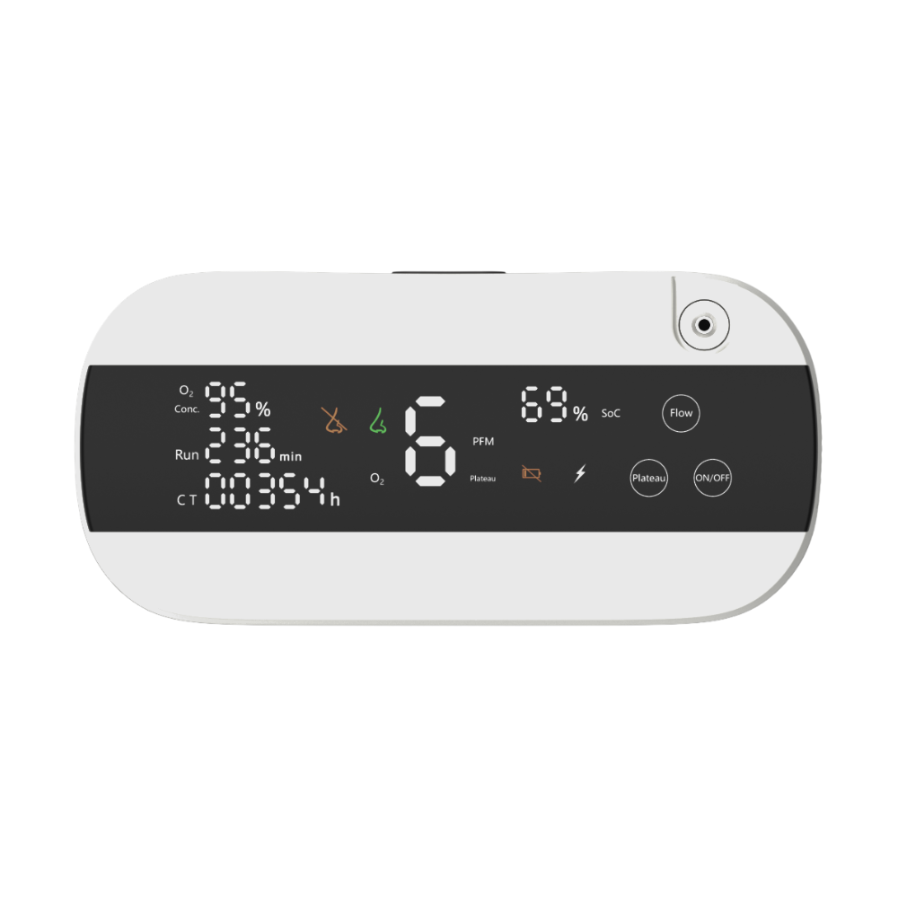 Small Portable 1-10L Continuous&Pulse Flow Oxygen Concentrator With 5.5 Hours Battery 24/7 Work For Trip Travel Use POC-10