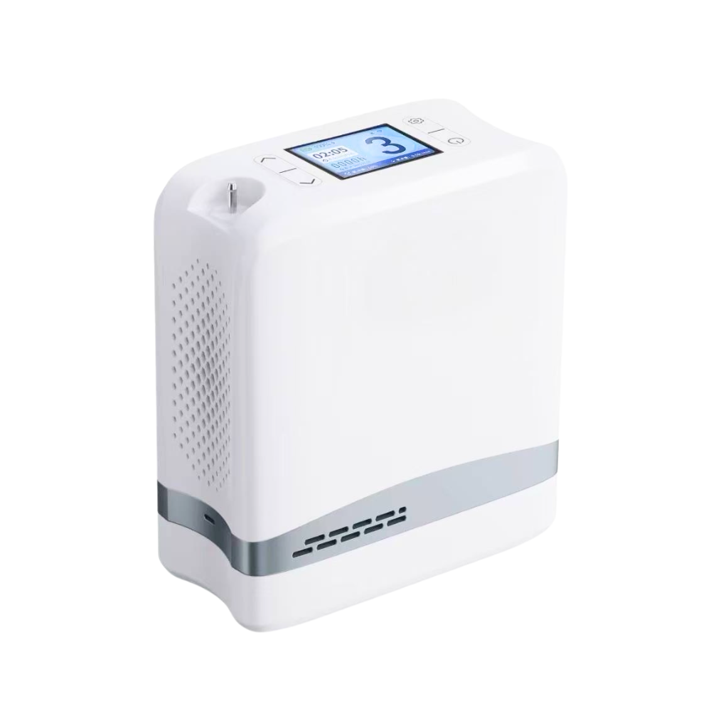 Lightweight 7L Portable Oxygen Concentrator with 5 Hours Battery for Outdoor Use - 1007S